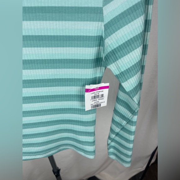 CALI BE Ribbed Long Sleeve Blue Mock Neck Top Size Small NWT - Picture 5 of 10